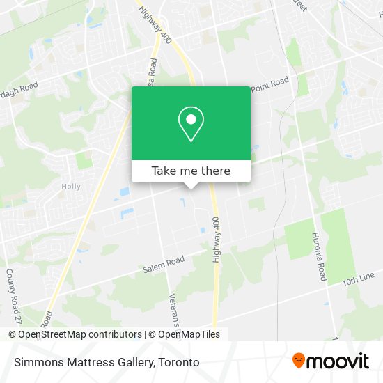 Simmons Mattress Gallery map