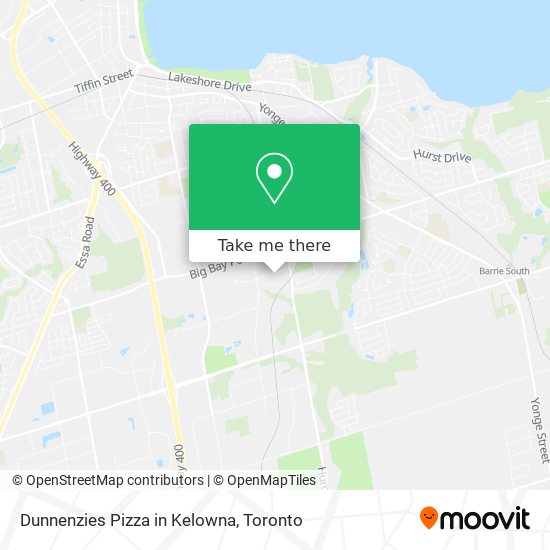 Dunnenzies Pizza in Kelowna map