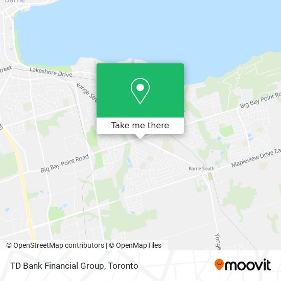 TD Bank Financial Group map