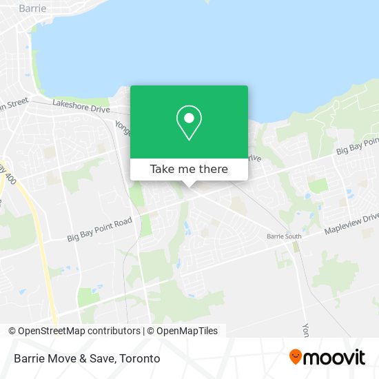 Barrie Move & Save map