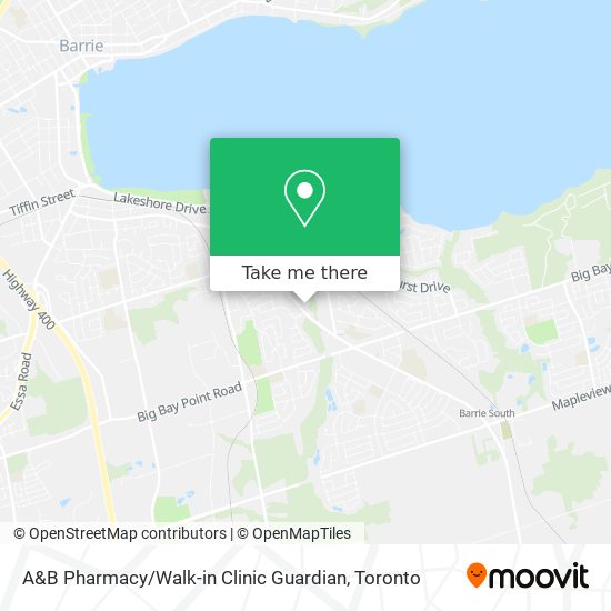 A&B Pharmacy / Walk-in Clinic Guardian map