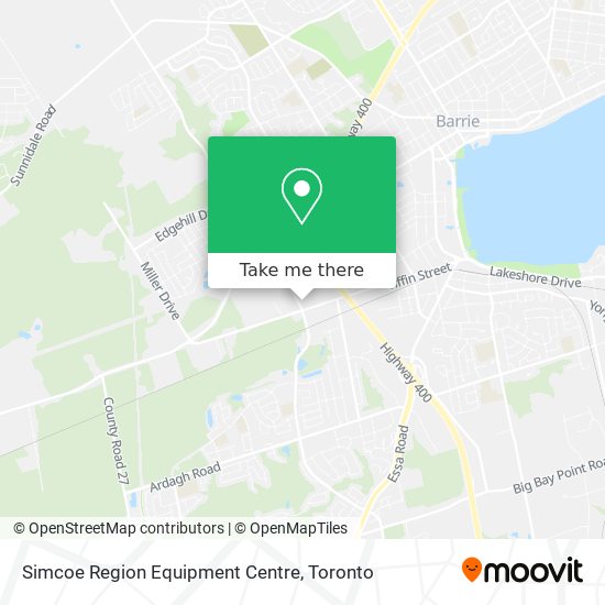 Simcoe Region Equipment Centre map