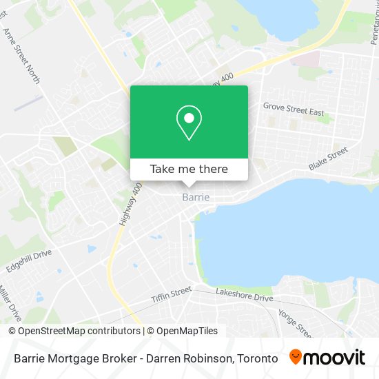 Barrie Mortgage Broker - Darren Robinson map