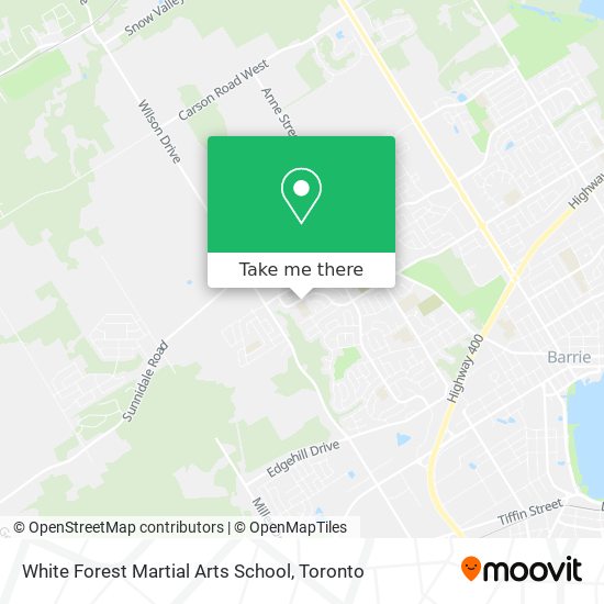 White Forest Martial Arts School map