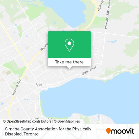 Simcoe County Association for the Physically Disabled map