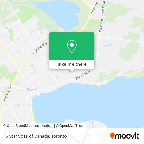 5 Star Spas of Canada map