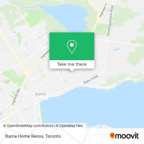 Barrie Home Renos map