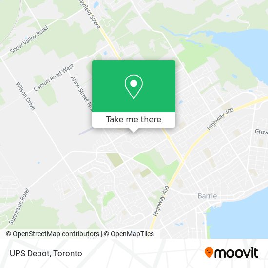 UPS Depot map