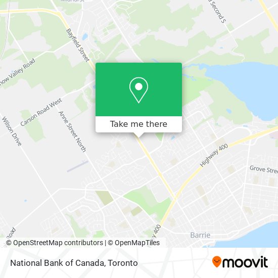 National Bank of Canada map