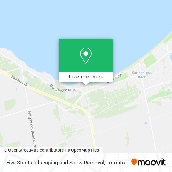 Five Star Landscaping and Snow Removal map