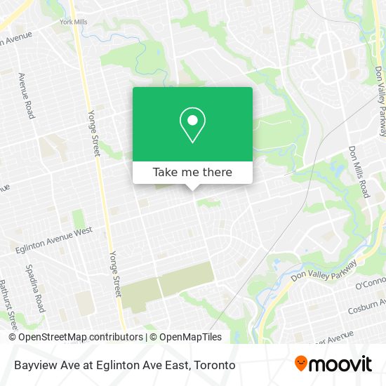 Bayview Ave at Eglinton Ave East map