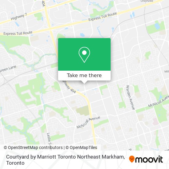 Courtyard by Marriott Toronto Northeast Markham map