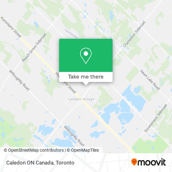 Caledon ON Canada map