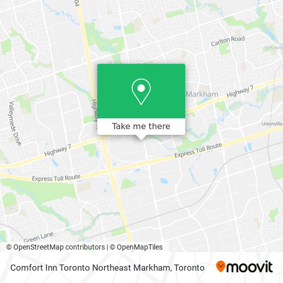 Comfort Inn Toronto Northeast Markham map