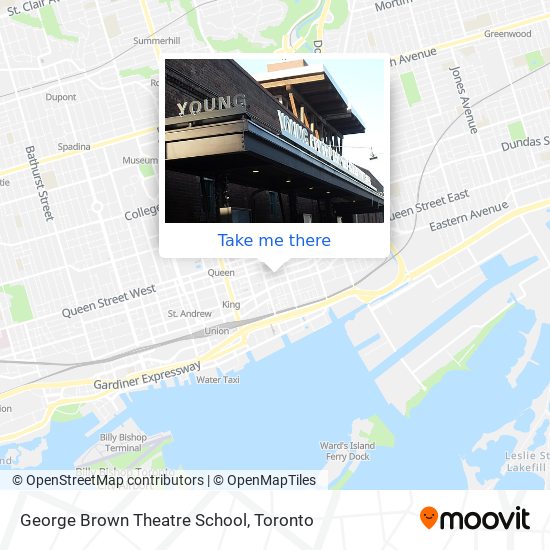 George Brown Theatre School map