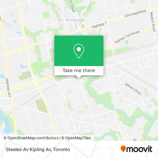 Steeles Av Kipling Av map