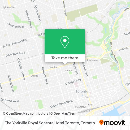 The Yorkville Royal Sonesta Hotel Toronto map