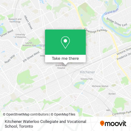 Kitchener Waterloo Collegiate and Vocational School map