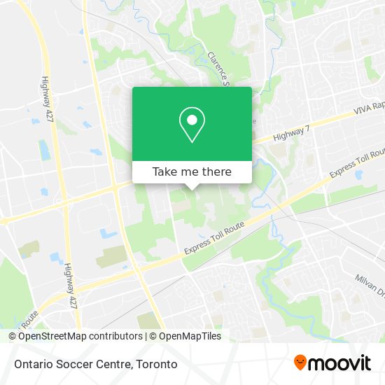 Ontario Soccer Centre map