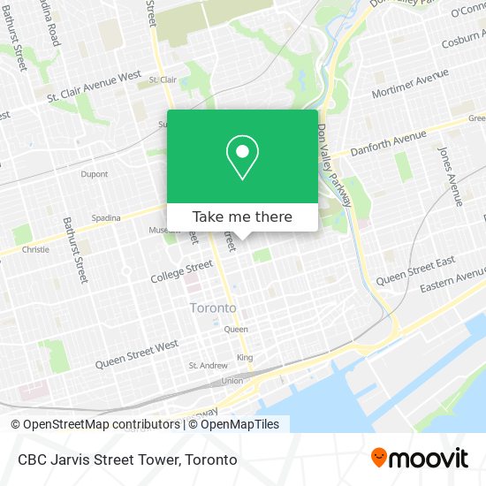 CBC Jarvis Street Tower map