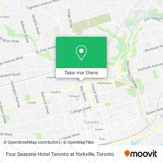 Four Seasons Hotel Toronto at Yorkville map