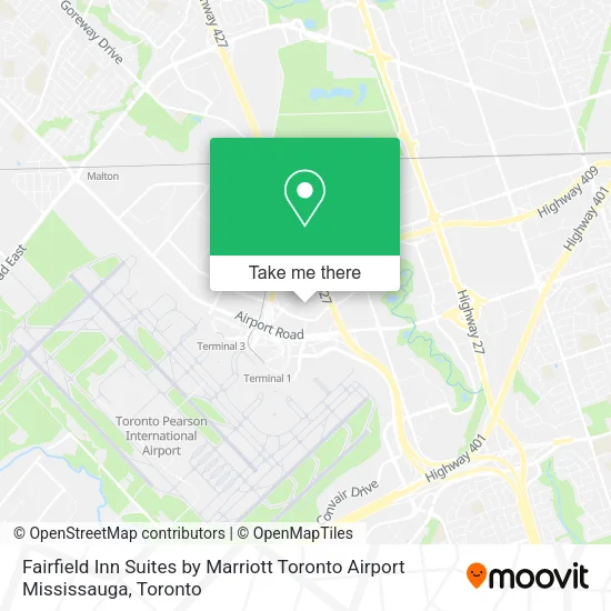 Fairfield Inn Suites by Marriott Toronto Airport Mississauga map