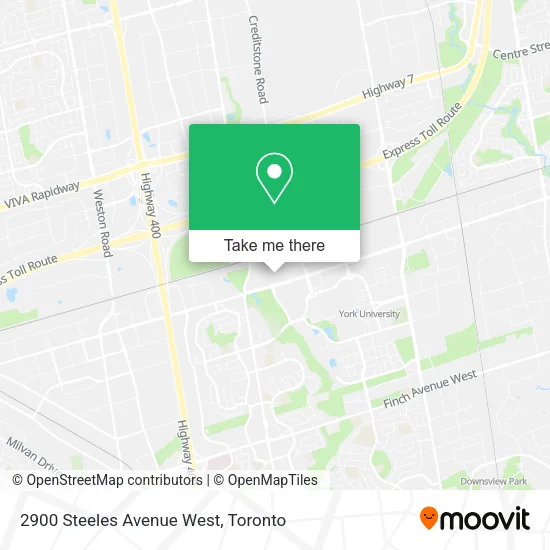 2900 Steeles Avenue West map