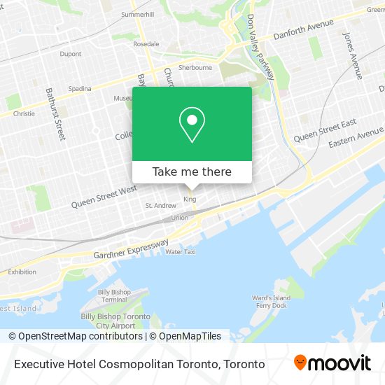 Executive Hotel Cosmopolitan Toronto map