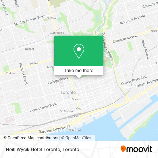 Neill Wycik Hotel Toronto map