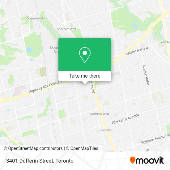 3401 Dufferin Street map