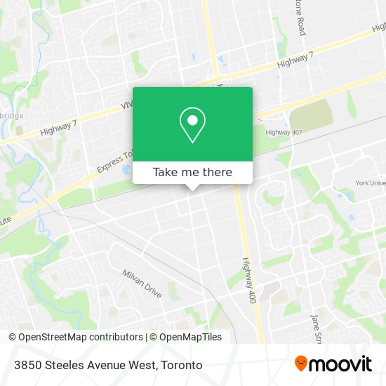 3850 Steeles Avenue West map