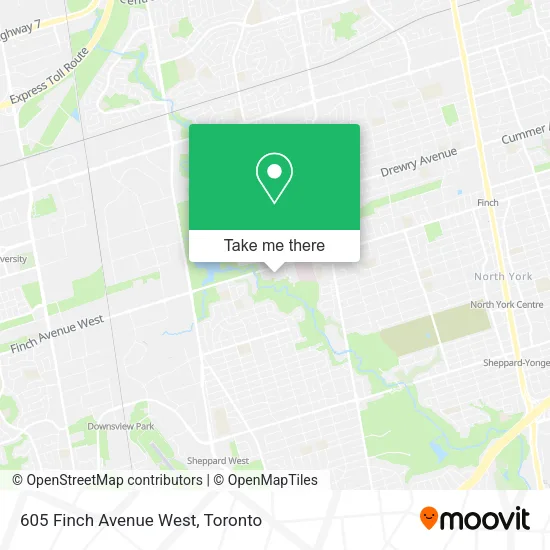 605 Finch Avenue West map