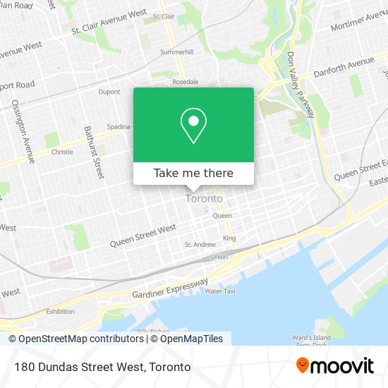 180 Dundas Street West map