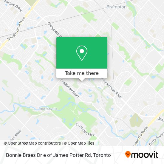 Bonnie Braes Dr e of James Potter Rd map