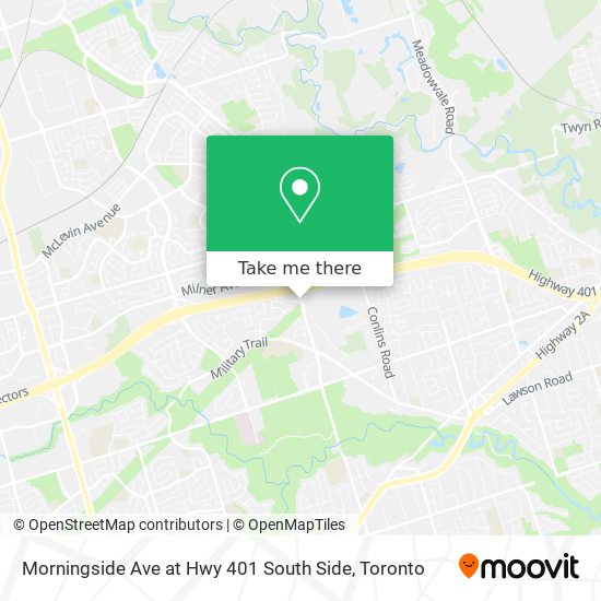 Morningside Ave at Hwy 401 South Side plan