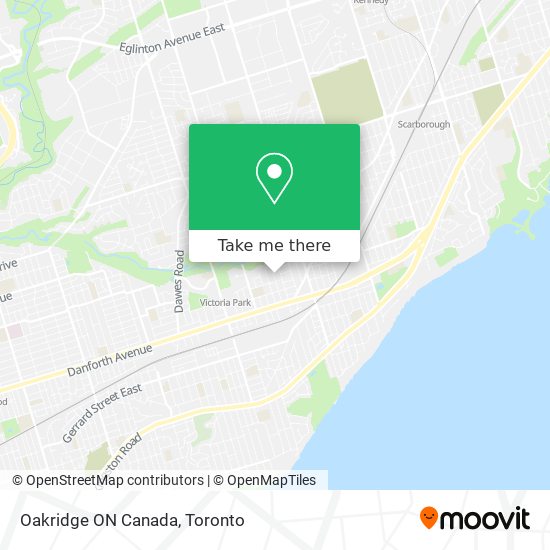 Oakridge ON Canada map
