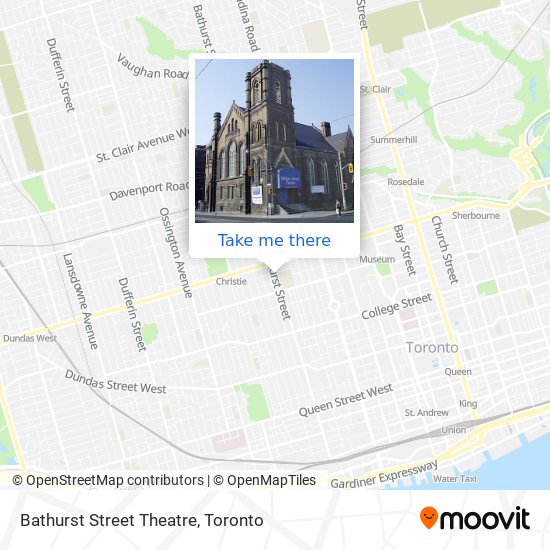 Bathurst Street Theatre map