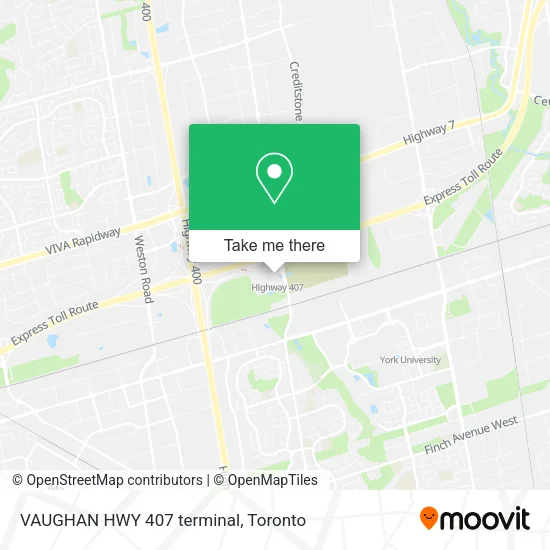 VAUGHAN HWY 407 terminal map