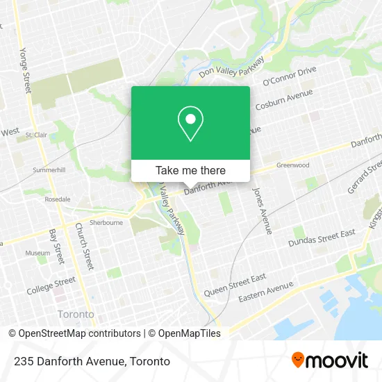 235 Danforth Avenue map