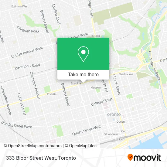 333 Bloor Street West map