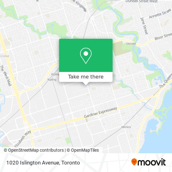 1020 Islington Avenue map