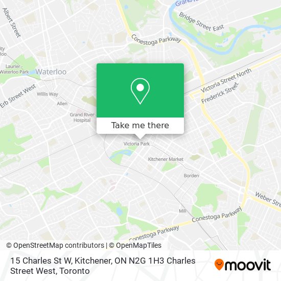 15 Charles St W, Kitchener, ON N2G 1H3 Charles Street West map