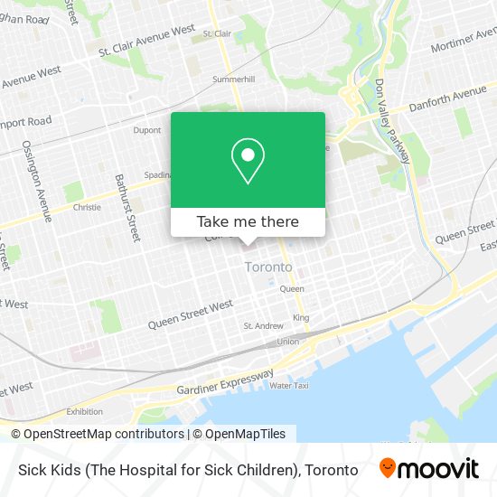 Sick Kids (The Hospital for Sick Children) map
