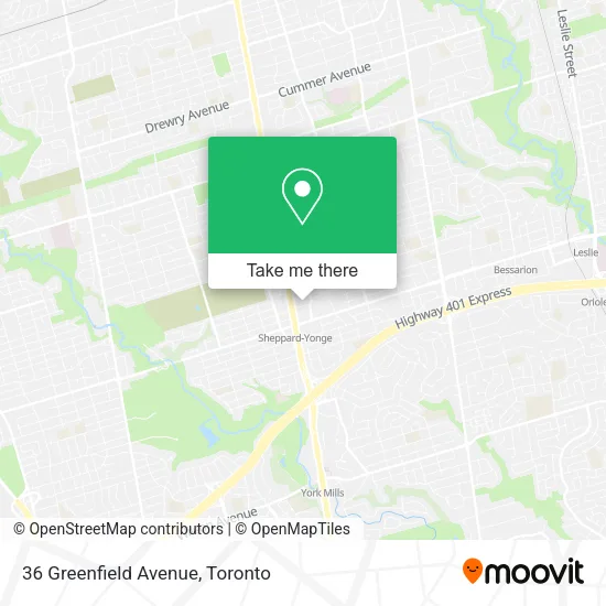 36 Greenfield Avenue map