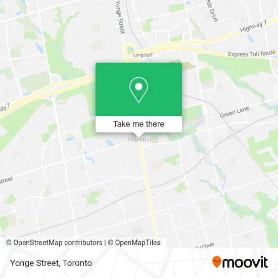 Yonge Street map