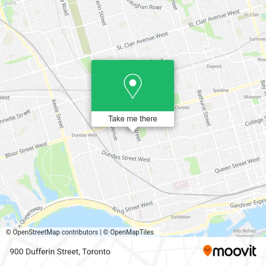 900 Dufferin Street map
