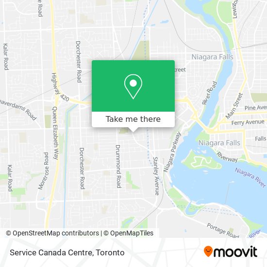 Service Canada Centre map