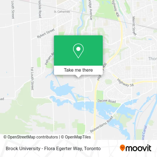 Brock University - Flora Egerter Way map