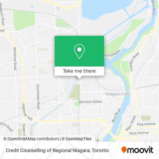 Credit Counselling of Regional Niagara map