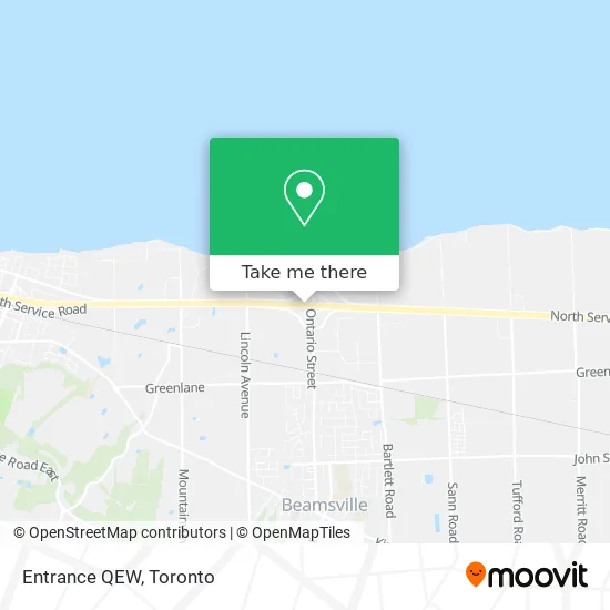 Entrance QEW map